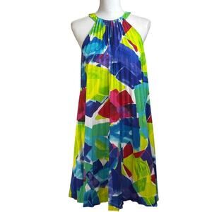 Lauren Ralph Lauren pleated sundress, 6, bold, tropical, resort, party, artistic
